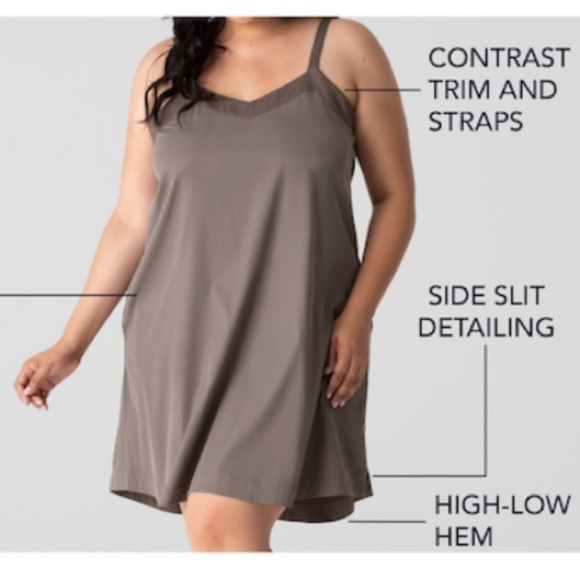 evelyn & bobbie Dresses & Skirts - Evelyn & Bobbie High Low Lounge Slip‎ Dress in Brown